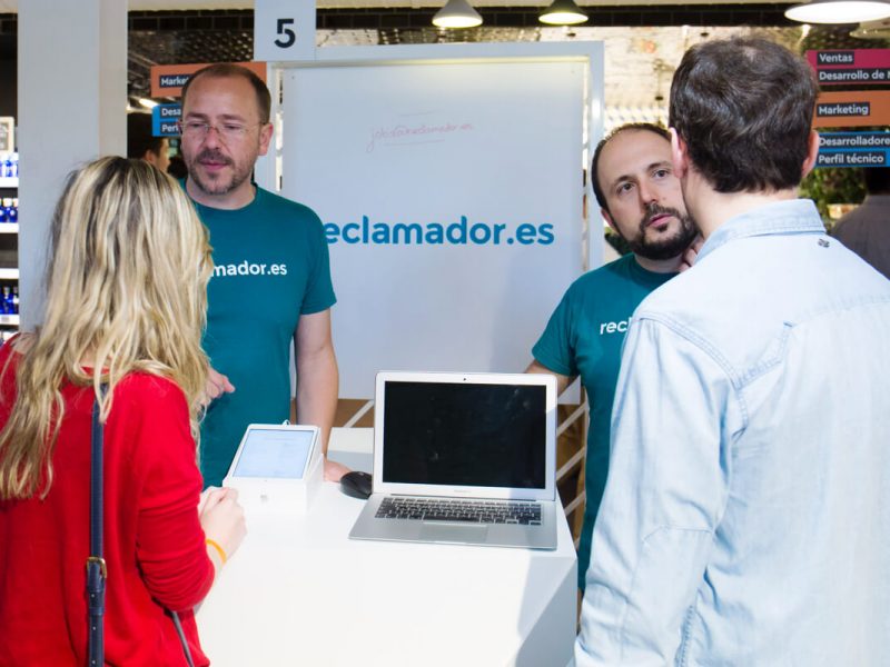 Stand de reclamador.es en la II Feria de Empleo de Startups que organiza Campus Madrid