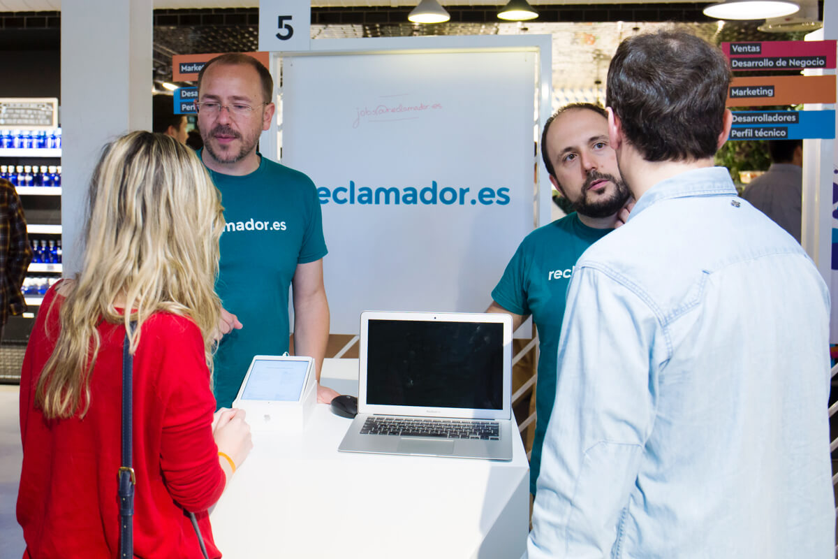 Stand de reclamador.es en la II Feria de Empleo de Startups que organiza Campus Madrid